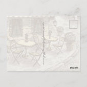 Street Cafe Briefkaart (Achterkant)