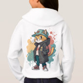 Street Cat Vibes Kids T-Shirt Design – Trendy (Dos)