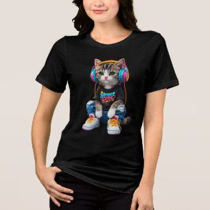 Street Cats – Hip Hop Kitten Grafische T-shirt