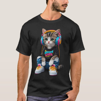 Street Cats – Hip Hop Kitten Grafische T-shirt