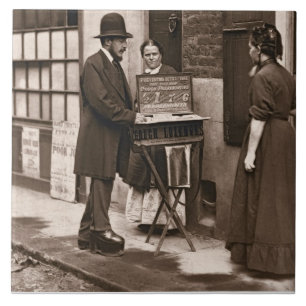 Street Doctor, 1876-77 (houtburytype) Tegeltje