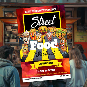 Street Food Festival foodtruck Flyer
