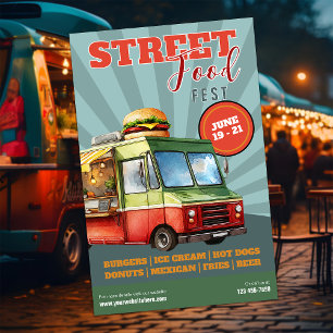 Street Food Festival foodtruck Flyer