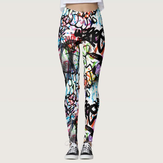 Street Graffiti Leggings - Fun (Voorkant)