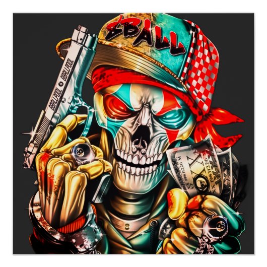 Street Hustle Urban King Premium Glossy Poster (Devant)