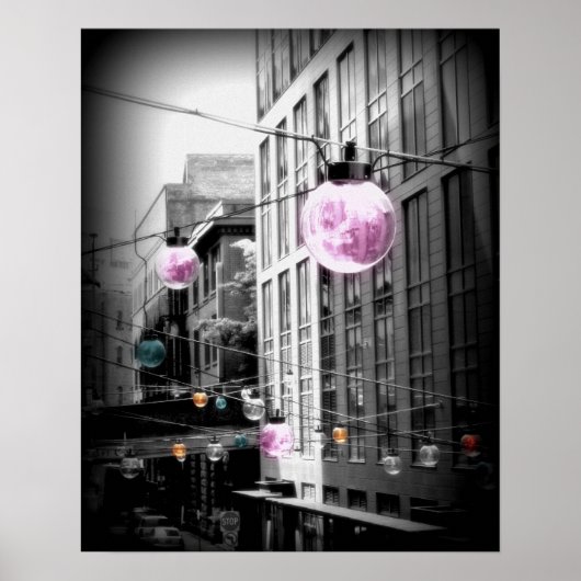 Street Light Globes Affiche d'art urbain (Devant)