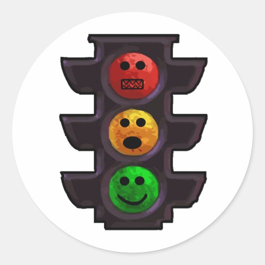 Street Light Moods Ronde Sticker (Voorkant)