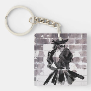 Street Muse: Mode op de muur Sleutelhanger