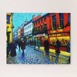 Street of Dublin (Ireland) Van Gogh Style  Legpuzzel