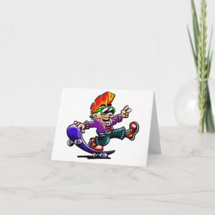 Street Punk Sur Un Skateboard Notes Cartes