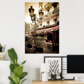 Street restaurant, Parijs, Frankrijk Poster (Thuiskantoor)