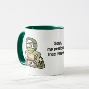 Street Retro Frog met hoofdtelefoon grappig Mok