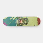 Street Retro Frog met hoofdtelefoon | grappig Skateboard (Horizontaal)