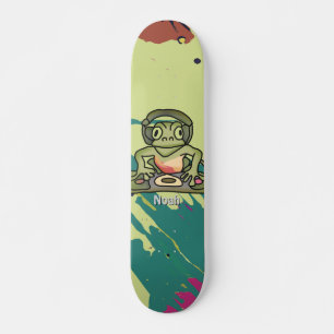 Street Retro Frog met hoofdtelefoon grappig Skateboard