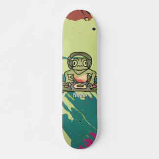 Street Retro Frog met hoofdtelefoon | grappig Skateboard