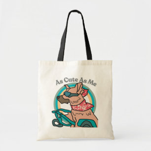Street Retro Hond met Zonnebril grappig gooien Tote Bag