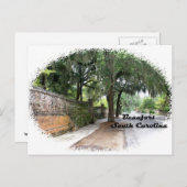 Street Scene, Beaufort, SC Briefkaart (Voorkant / Achterkant)