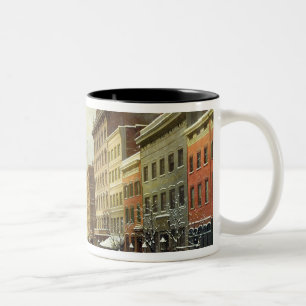 Street Scene in New York Tweekleurige Koffiemok