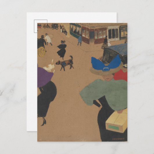 Street Scene in Parijs Briefkaart (Voorkant / Achterkant)