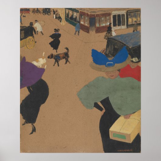 Street Scene in Parijs Poster (Voorkant)