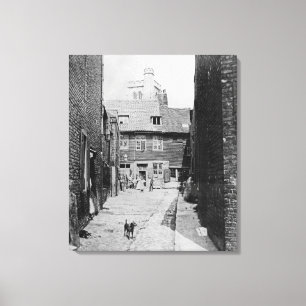 Street scene in Victoriaans Londen Canvas Afdruk