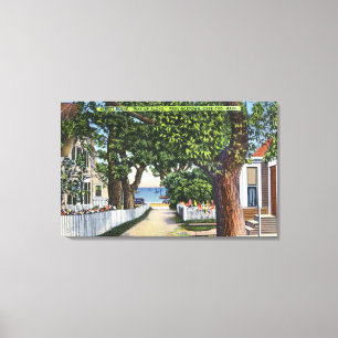 Street Scene of Residences Canvas Afdruk