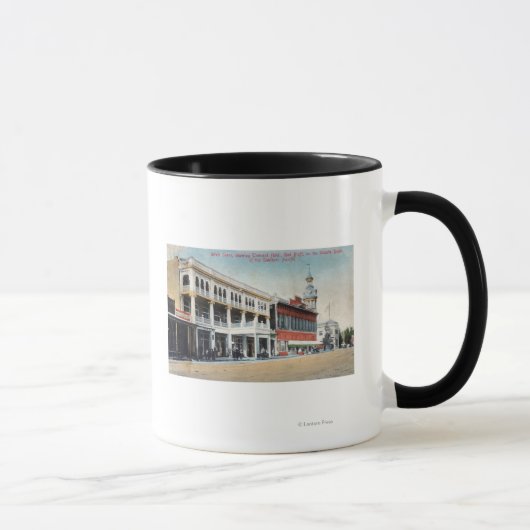 Street Scene toont het Tremont Hotel Mok (Rechts)