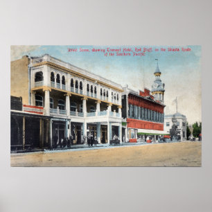 Street Scene toont het Tremont Hotel Poster