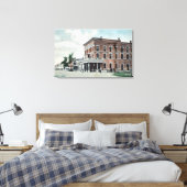 Street SceneGlendive, MT Canvas Afdruk (Insitu (Slaapkamer))