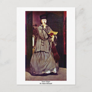 Street Singer door Manet Edouard Briefkaart