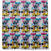 Street Style Panda Energy Douchegordijn (Voorkant)