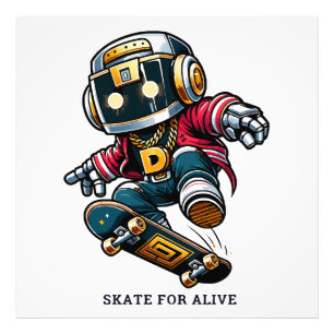 Street Style Skate Serie Foto Afdruk