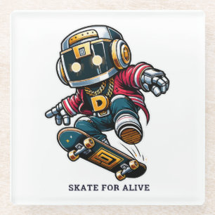 Street Style Skate Serie Glazen Onderzetter