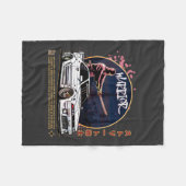 Street Warrior Samurai - Skyline Driver Fleece Deken (Voorkant (Horizontaal))
