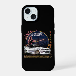 Street Warrior Samurai - Skyline Driver iPhone 15 Hoesje