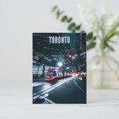 Streetcar bij nacht in Toronto Ontario Briefkaart (Staand voorkant)