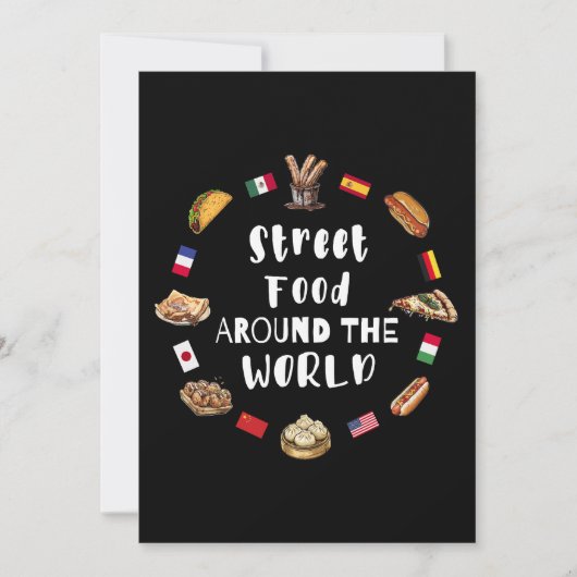 Streetfood over de hele wereld kaart (Voorkant)