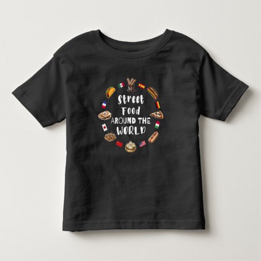 Streetfood over de hele wereld kinder shirts (Voorkant)