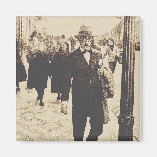 Streets in Lissabon (Fernando Pessoa) Magnet Magneet (Voorkant)