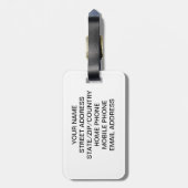 Streets van het Bagagelabel van Parijs - pas het a (Achterkant verticaal)