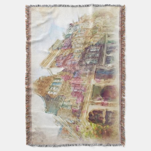 Streets van het oude Amsterdam Deken (Voorkant Verticaal)