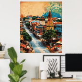 Streetscape van Sri Lanka Poster (Thuiskantoor)
