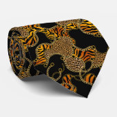 Streetstyle Animal Print With Gold Chains  Stropdas (Opgerold)