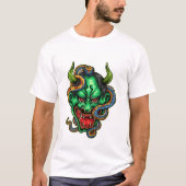 Streetwear Green Dragon Tattoo T-shirt (Voorkant)