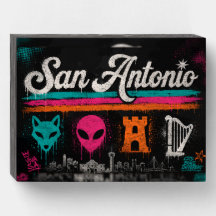 Streetwear San Antonio stadsgezicht met pictogramm