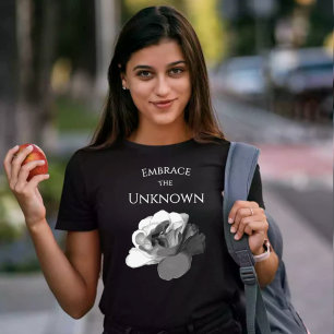 Streetwear Witte Roos Omarm het Onbekende T-shirt