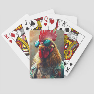 streetwise Punk haan Pokerkaarten