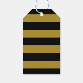 Streifen Gold Schwarz Cadeaulabel