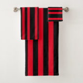 Streifen rot schwarz bad handdoek (Insitu)