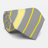 Streifen stripes gelb yellow grau grey gray stropdas (Opgerold)
